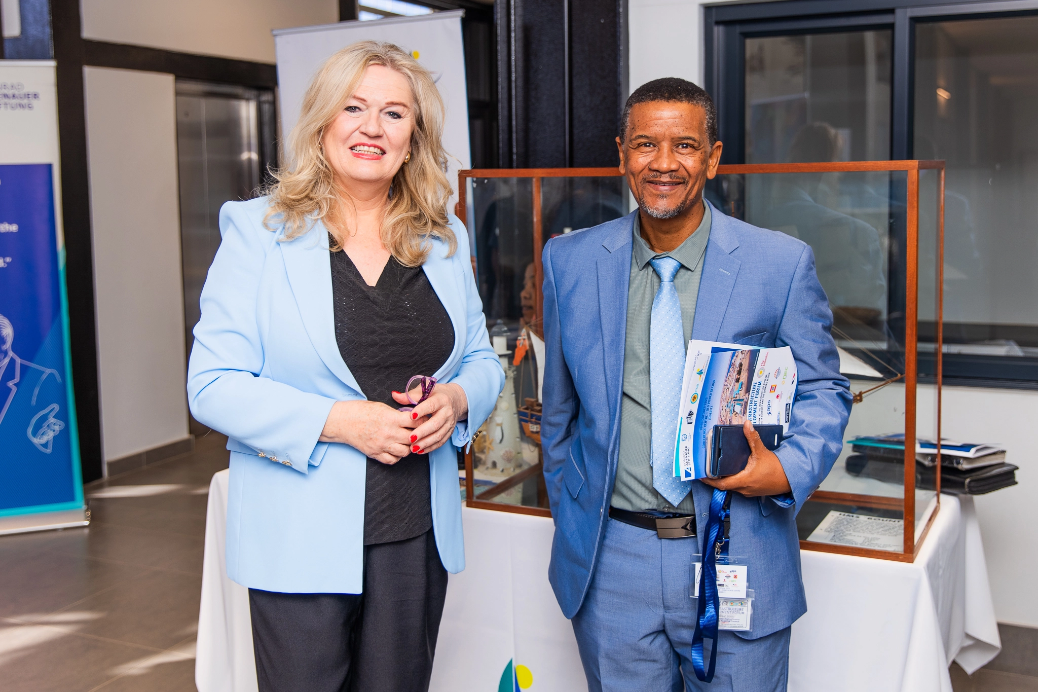 MS Bärbel Kirchner, CEO of CIF Namibia and Honourable Dawid Gertze, Governor of the //Kharas Region